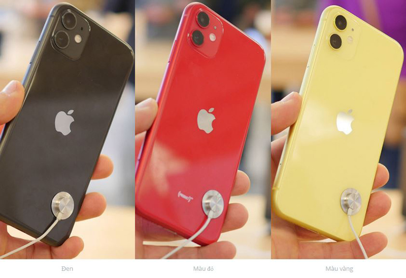 Màu sắc iPhone 11: Xanh lá cây, tím, đỏ, vàng, trắng và đen
