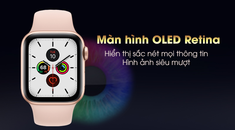 Apple Watch series 5 sở hữu màn hình OLED Retina không tắt