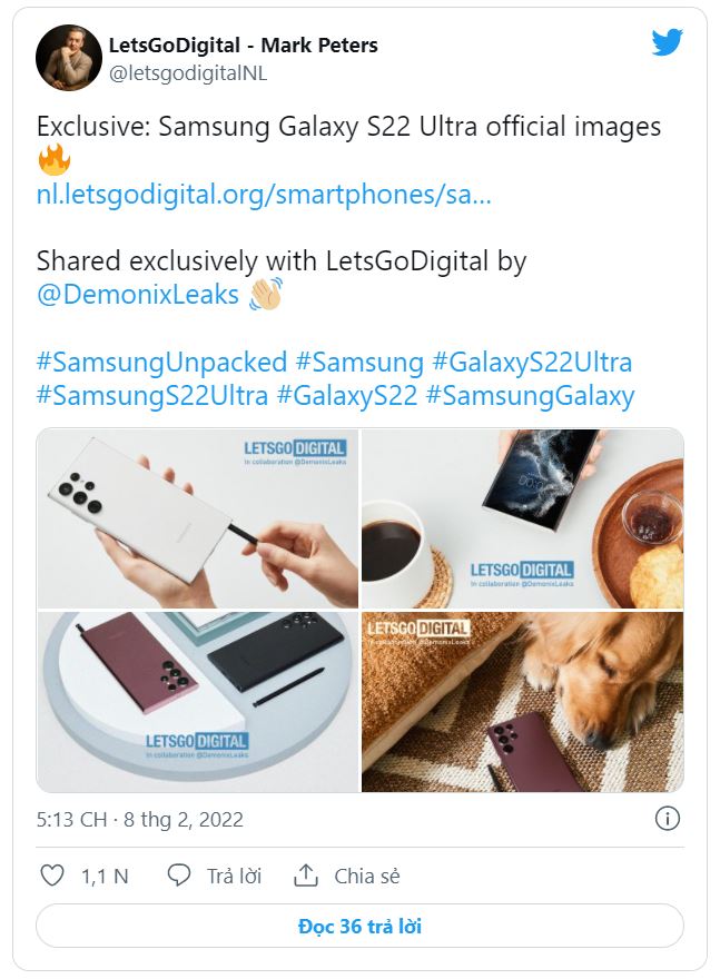 thông tin Samsung Galaxy S22 Ultra 5G